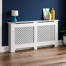 SALE Radiator Cover Extra Large MDF Modern Cabinet Shelf Guard Furniture White 