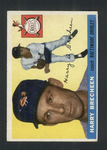 1955 Topps #113 Harry Brecheen EX/EX + Orioles CO 85787