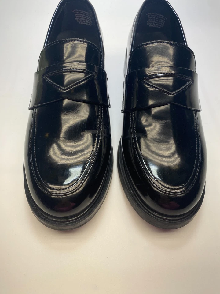 Steve Madden Womens Black Patent Leather Leedan Penny Loafer Sz 8 - Image 3 of 4
