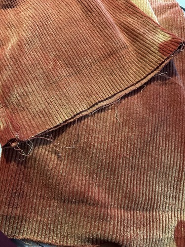 Pantalón de pierna recta de pana blanqueada MNML para hombre. Talla 36 Naranja Rojizo Quemado $78 - Imagen 8 de 9