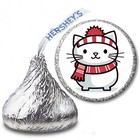 108 Christmas Cat Party Favors Hershey Kiss Labels Kiss Stickers Candy Wrappers