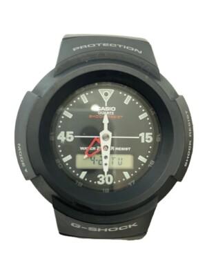 CASIO G-SHOCK AW-500E-1EJF Black Resin Quartz Digital Analog Watch