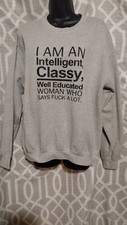 Women Gray Sweatshirt Medium