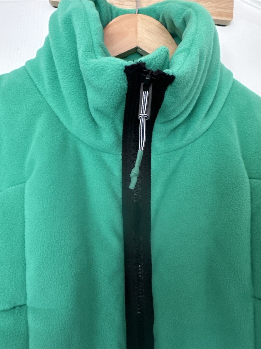 FP MOVEMENT Free People Green Puffer Fleece Jacket Cropped