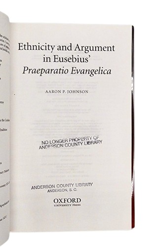Ethnicity And Argument in Eusebius' Praeparatio Evangelica Hardcover Ex Lib - Picture 2 of 4