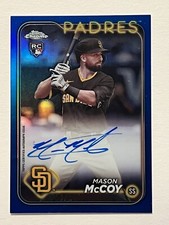 2024 Topps CHROME  MASON McCOY AUTO ROOKIE Padres BLUE /150 RA-MCC