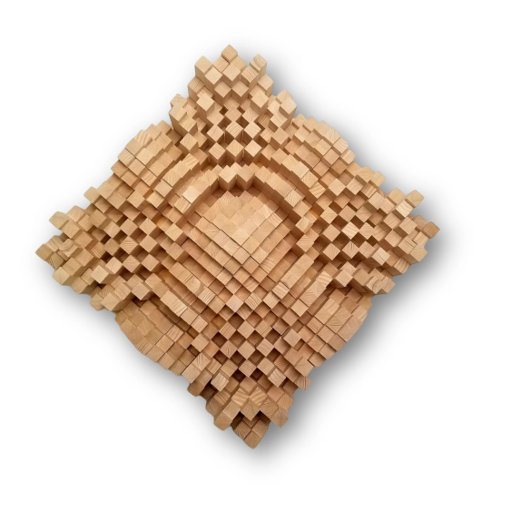 DIY Acoustic Wood N23 QRD Skyline Sound Diffuser Treatment Panel