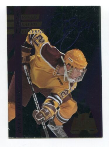 1996 Collectors Edge Brian Bonin Signed Card Hockey NHL Autograph AUTO #3