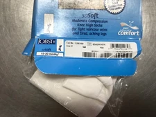 120319 Jobst THERAPEUTIC SOCKS 15-20 mmHg SMALL Knee High Closed Toe  WHITE