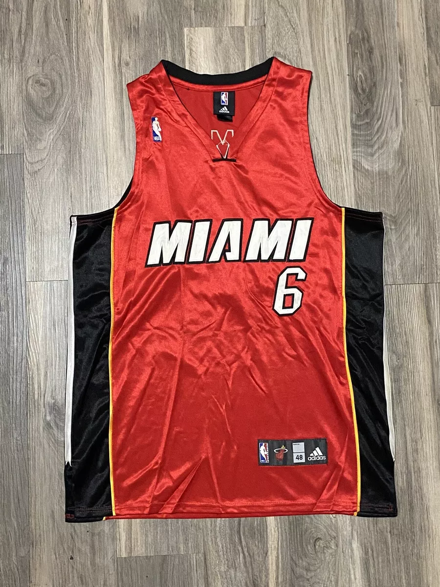 MIAMI HEAT BASKETBALL SHIRT JERSEY ADIDAS sz S MEN 6 LEBRON JAMES