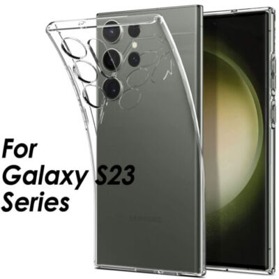 #ad Hot For Samsung Galaxy S23 Ultra S23 S23Plus Clear Color Silicone Gel Cover Case $8.96