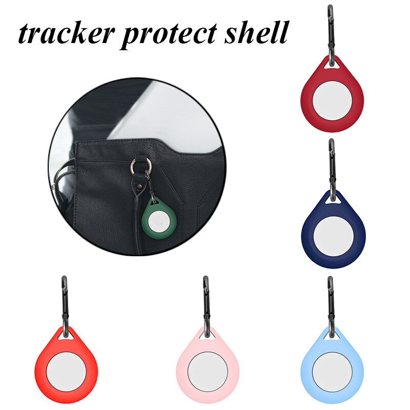 For Apple AirTag Silicone Holder Keyring Carry Case Keychain Air Tag Cover N *