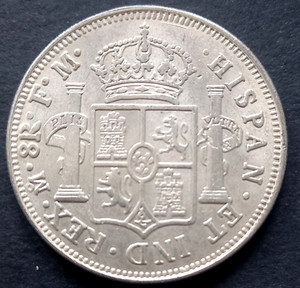 Riproduzione  Moneta Spagna "Carolus IIII 1807 (copia)