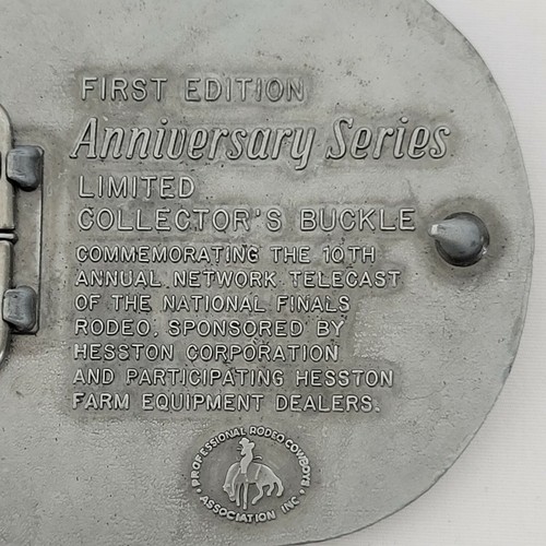 1983 NFR First Edition 25th Anniversary Hesston National Finals Rodeo Buckle - Picture 3 of 6