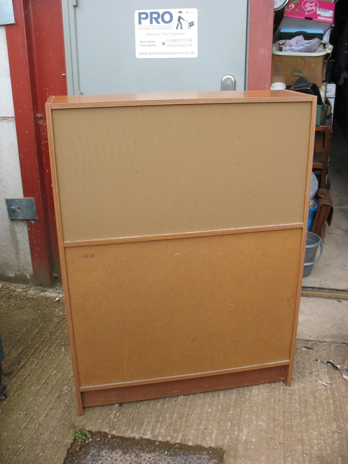 RETRO SCHREIBER 1980's BUREAU, WITH CUPBOARD BELOW 34" WIDE.+ Could