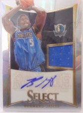 2012-13 Panini Select Bernard James SP Prizm Jersey Autograph Auto Rookie #/ 199