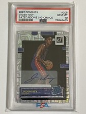 2022-23 Panini Donruss Rated Rookie Choice Signatures #205 Jaden Ivey PSA 10