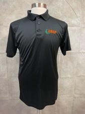 Men's Black Polo Shirt Short Sleeve Size M