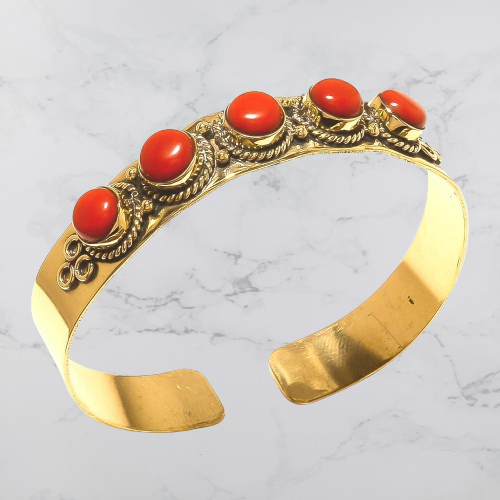 Pulseras ajustables de latón coral 925 de plata tibetana para mujer y hombre joyería - Imagen 7 de 14