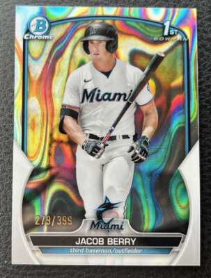 2023 Bowman JACOB BERRY Chrome 1st Lava Refractor /399 #BCP-108