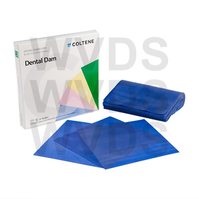 Coltene Hygenic dental Rubber Dam Natural Latex 6x6 (36 Pieces) / 5x5 (52 Piece)