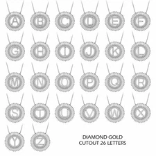 A-Z Alphabet Initial 26 Letters Rhinestone CZ Pendant Necklace Women Girls Gift
