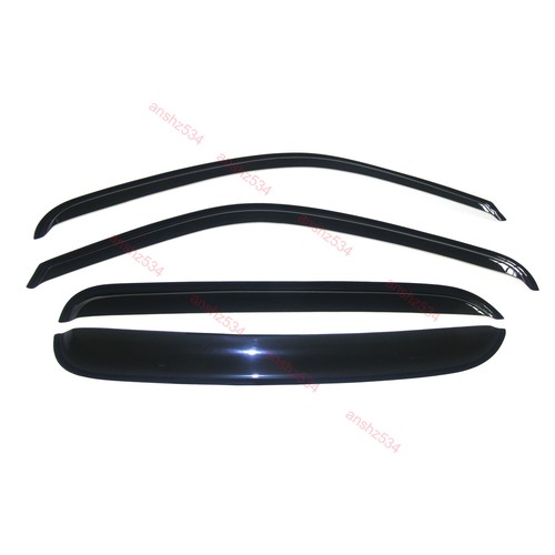 4pcs Window Visors For C10 C/K Crew Cab 4 Full Doors Sun/Rain Guard Vent Shade - Picture 2 of 6