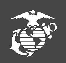 1- 3.5x3.5-inch Stencil, (PB-101) Marines (6m...