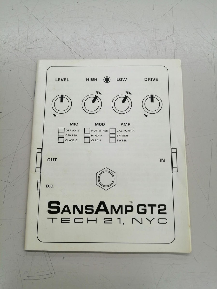 美品 1999年購入 TECH21 ( テック21 ) Sansamp GT2 Amazon.com: Tech 21 SansAmp GT2 Tube Amp Emulator Pedal