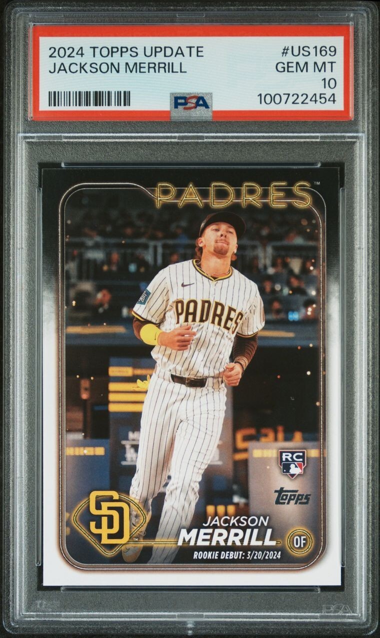 2024 Topps Update Jackson Merrill #US169 Rookie RC PSA 10 Gem Mint FREE shipping