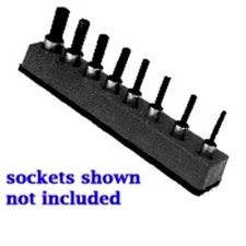 Mechanics Time Saver 388 3/8 in. Dr Univ Magnetic Black Socket Holder 10-19mm