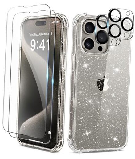 Compatible with iPhone 15 Pro Max iPhone 15 Pro Max 6.7 inch Glitter Clear