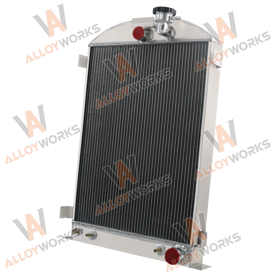 3-Row Aluminum Radiator For 1933-35 Ford Model 40 1 Ton 1/2 Ton 3/4 Ton Pickup Foto 4 de 4