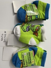 9 Pairs Teenage Mutant Ninja Turtles Socks 18-24 Months Non-Skid PS108