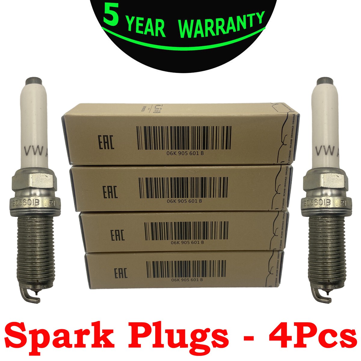 VW純正プラグ03C 905 601 B ポロ6R GTi For VW Volkswagen 2015-2019 Golf R & GTI Spark Plugs Set Of