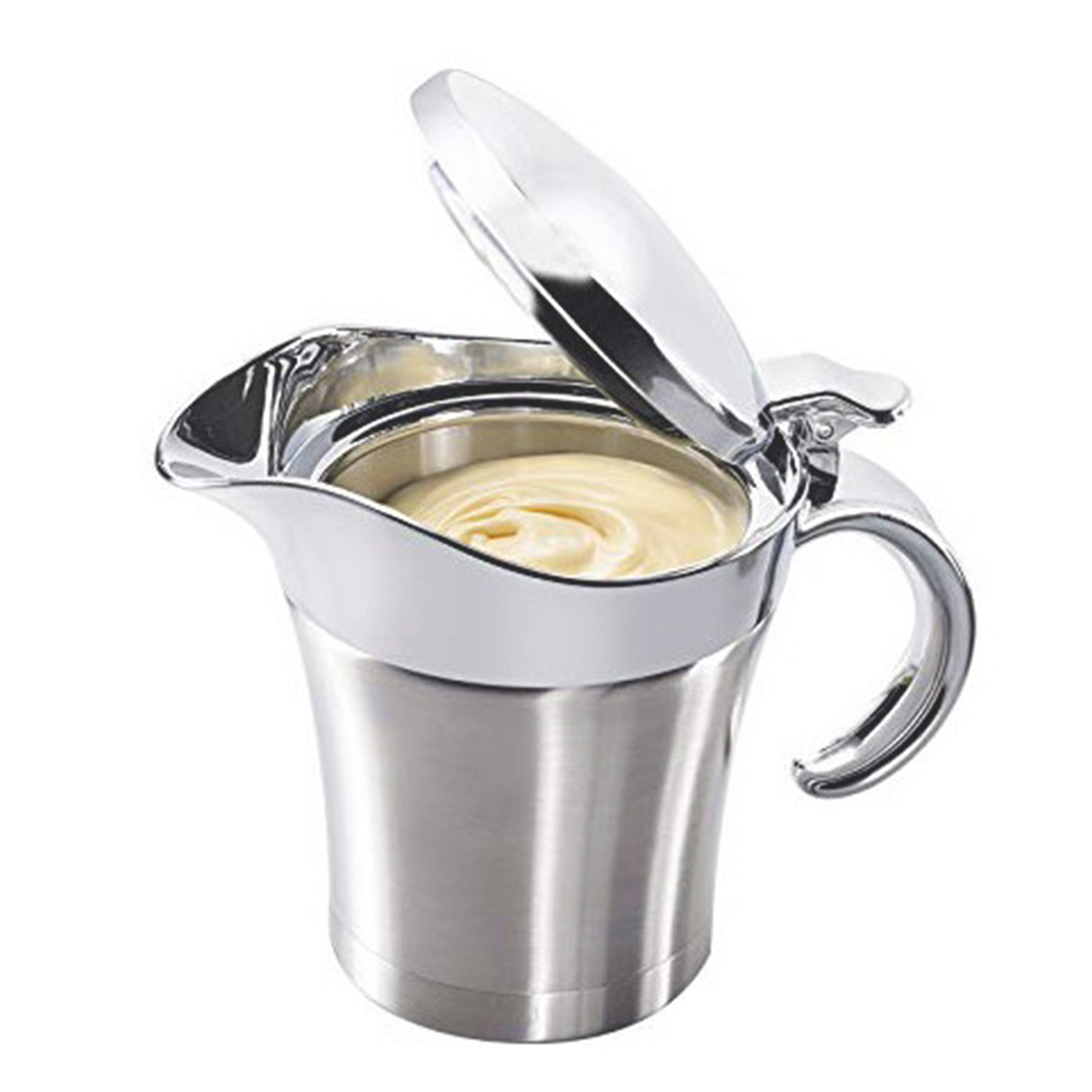 Stainless Steel Thermal Insulated Sauce Gravy Boat Pot Serving Jug