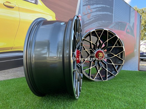 4 x 20 Inch 5x112 Lamborghini Style Grey Forged Wheels: Fits For Huracan - Picture 7 of 19