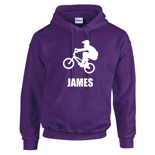 Bike Riding BMX Kids Hood Hoodie Personalised Custom - Picture 12 of 18