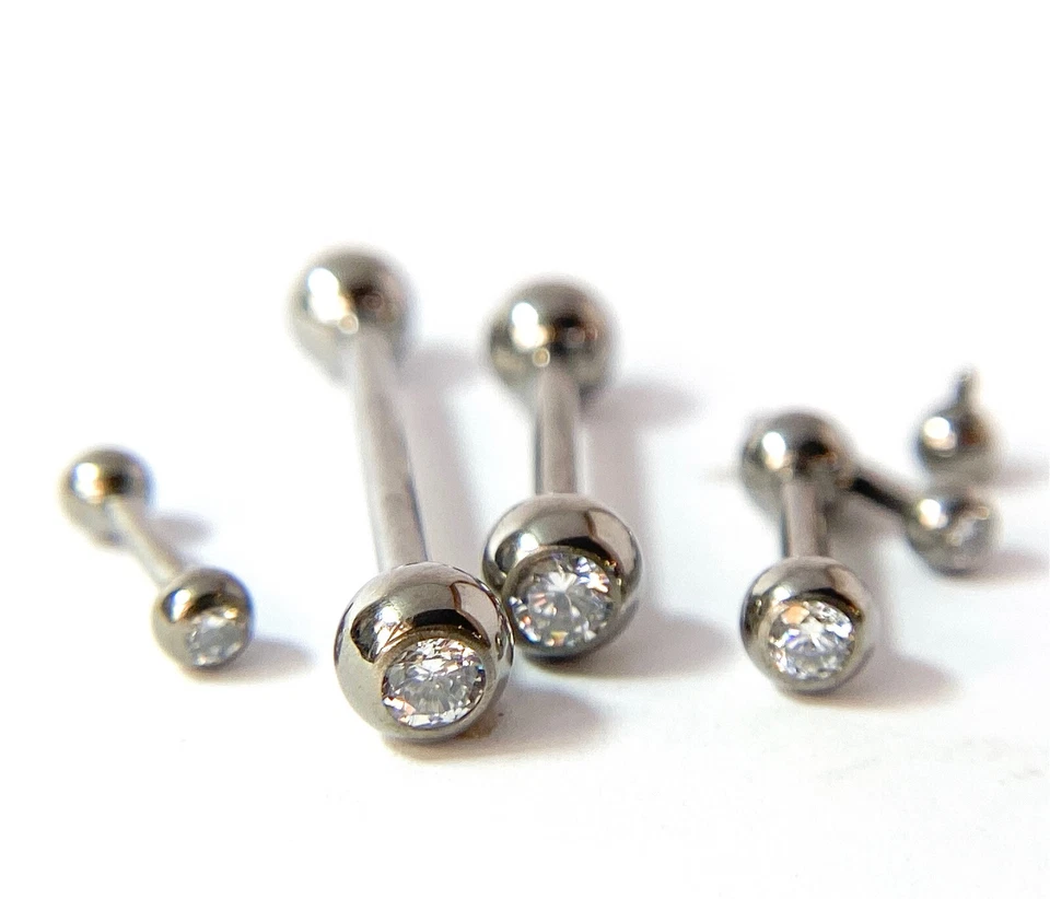 1 peça anel de mamilo tragus língua barbela com rosca interna titânio grau implante - Imagem 4 de 4