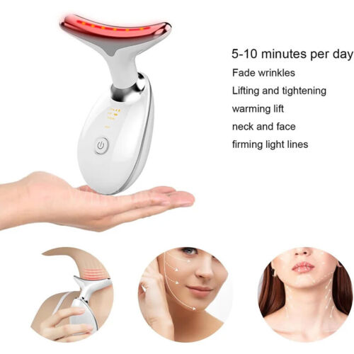 7 Colors Anti Wrinkle Facial Massager Neck Face Beauty Device Skin Tighten - Picture 4 of 7