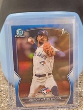 🔥  2023 First Bowman Draft Juaron Watts-Brown Sky Blue Chrome /150  Blue Jays