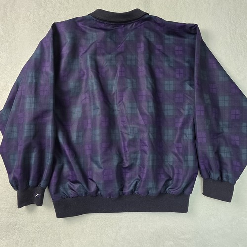 Cutter & Buck Plaid Collared Pullover Golf Sweater Jacket Men's Sz Medium Preppy - Picture 2 of 12