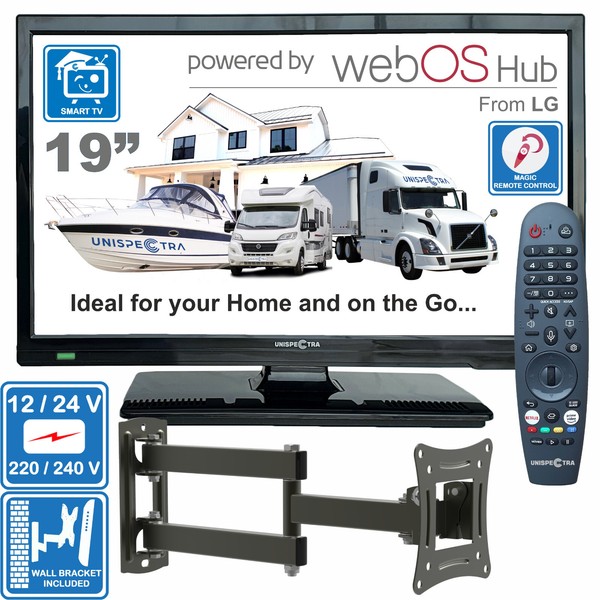 19 Smart TV webOS from LG HD  12V 24V 240V Freeview  SAT Tuner Magic Remote - image 1