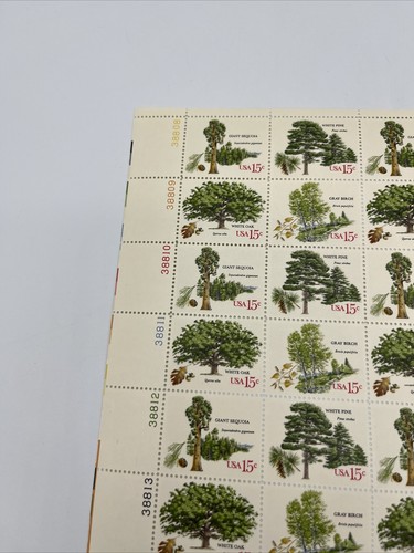 Scott #1764 - 67 American Trees 15 Cent Full Mint Sheet of 40 MNH OG - Picture 7 of 11