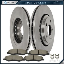 Front Brake Discs Rotors and Ceramic Pads For 2018-2023 Honda Odyssey