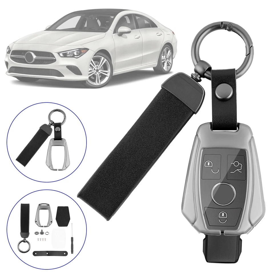 For Mercedes-Benz Zinc Alloy Car Key Case Cover Fob Holder Accessories - Изображение 2 из 4