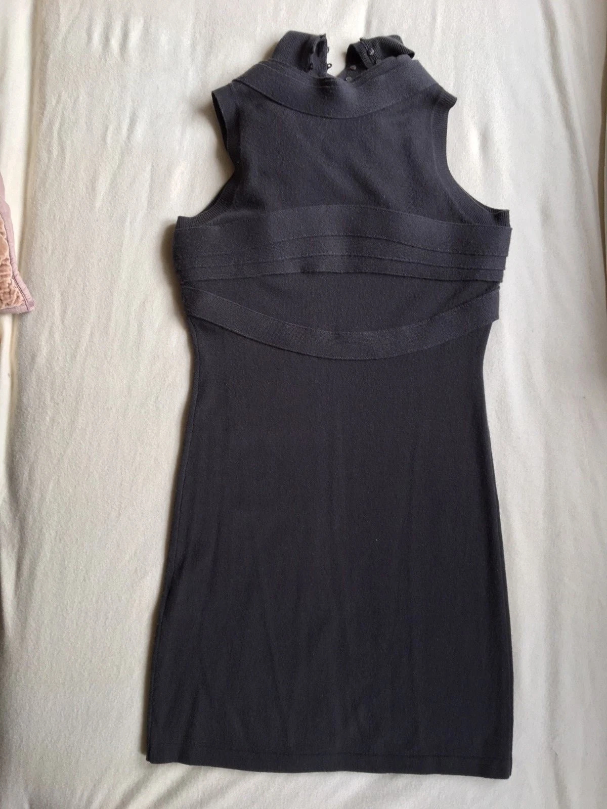 Abito in maglia senza maniche grigio 100% cashmere Celine nuovo taglia M