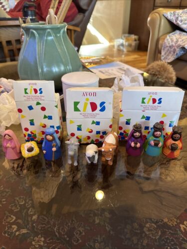 Three Sets My First Christmas 1993 Nativity Collection Avon