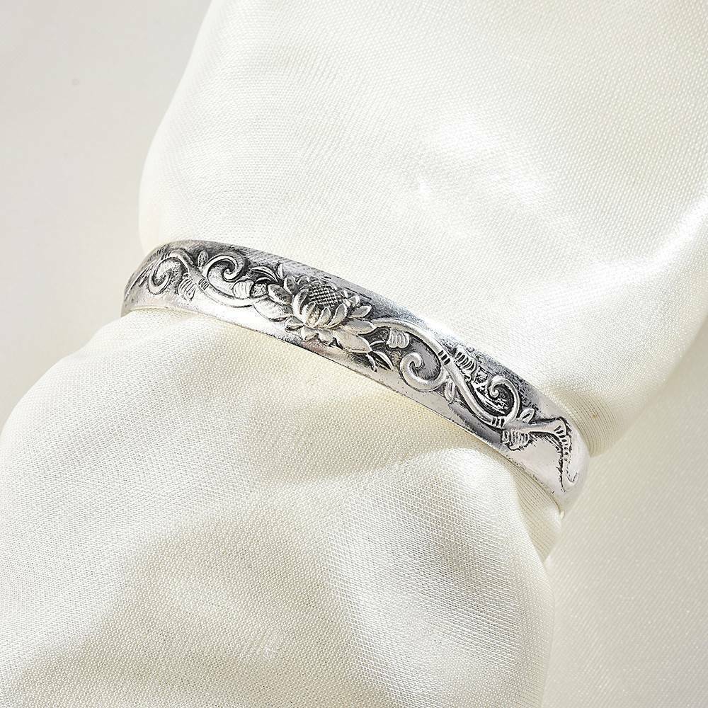 アクセサリー Tibet vintage- bangle Tibetan Bangle, Symbols Bracelet, Brass With Sterling Silver