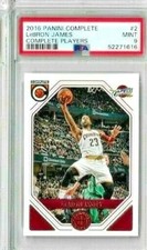 2016 Panini Complete LeBron James Complete Players PSA 9 
